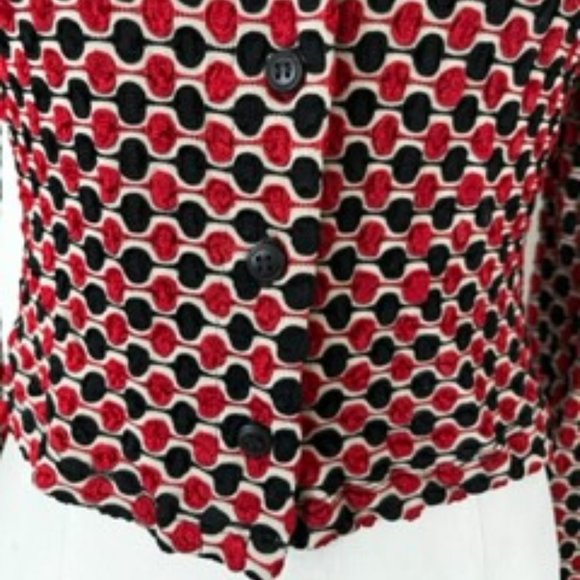 Rampage Octagon Black & Red Polka Dot Style Top - Size M - Picture 3 of 6